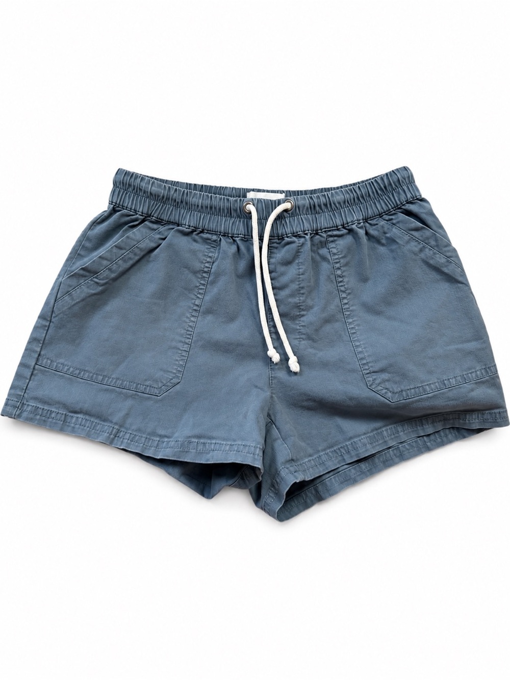 Pact Shorts Organic Cotton Pull On blue small elastic waist